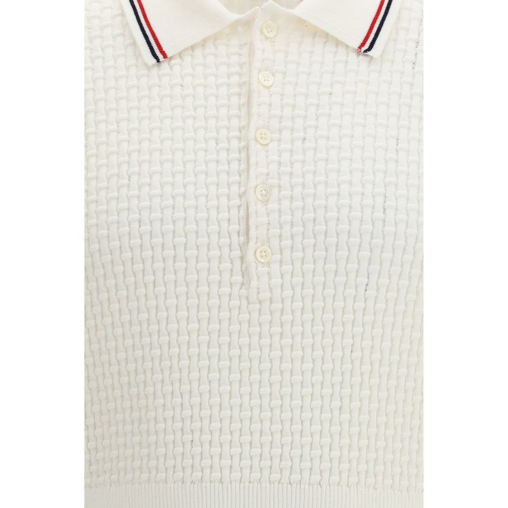 Thom Browne Wit Katoenen Poloshirt
