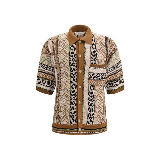 Laneus Multicolor Cotton Pattern Shirt - SS26