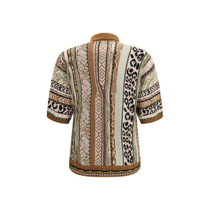 Laneus Multicolor Cotton Pattern Shirt