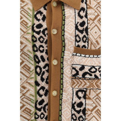 Laneus Multicolor Cotton Pattern Shirt