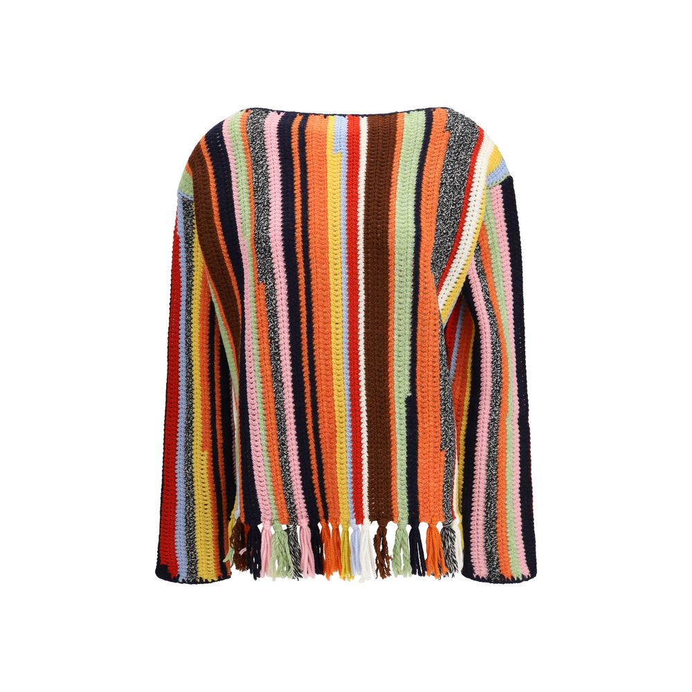 Sweat-shirt en laine multicolore Prada