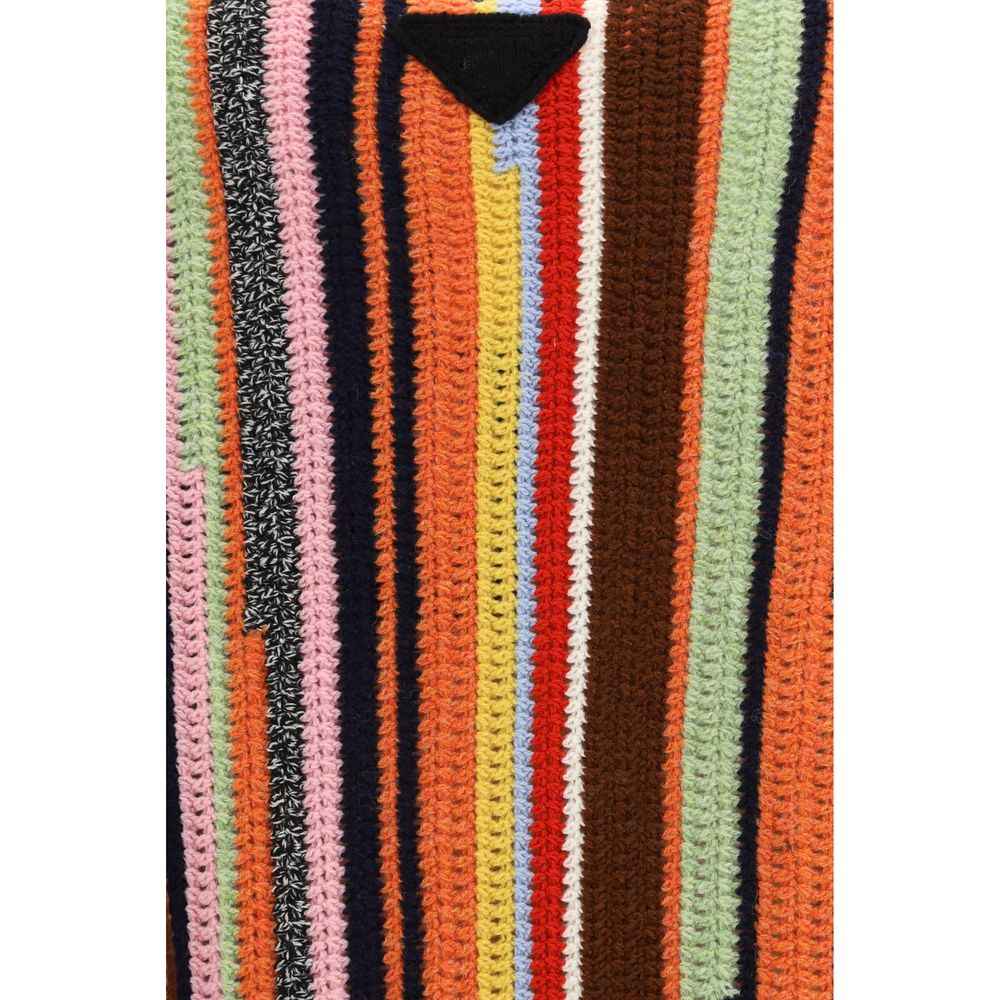 Sweat-shirt en laine multicolore Prada
