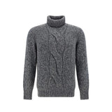Brunello Cucinelli Gray Cashmere Sweater for Men