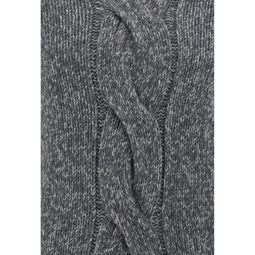 Brunello Cucinelli Gray Cashmere Sweater for Men