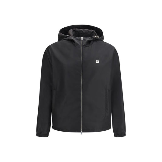 Fendi Zwart Polyester Shell Jack