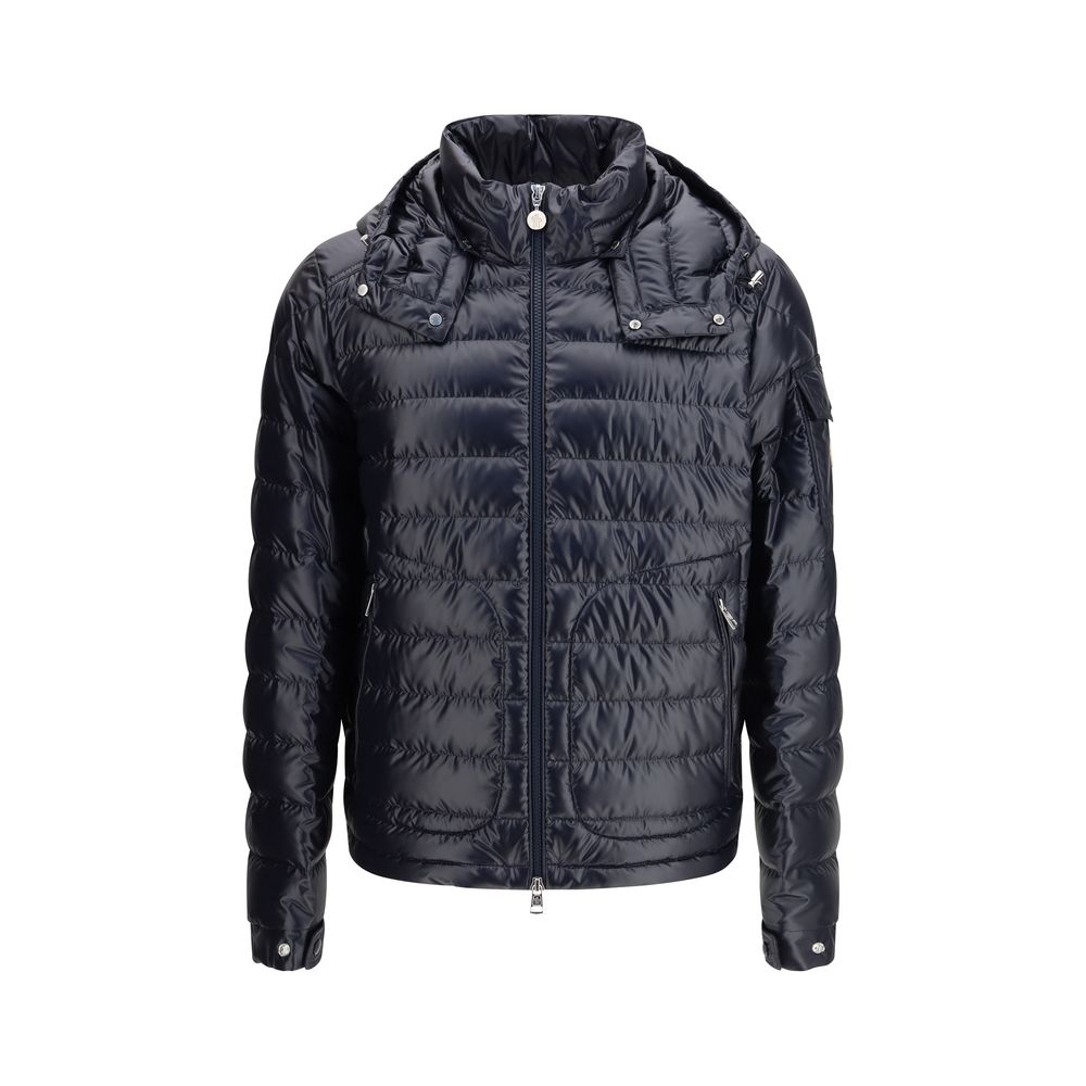 Moncler blauwe polyamidjas