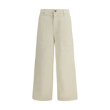 Moncler Beige Cotton Casual Pants for Women - Stylish & Comfortable