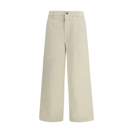 Moncler Beige Cotton Casual Pants for Women