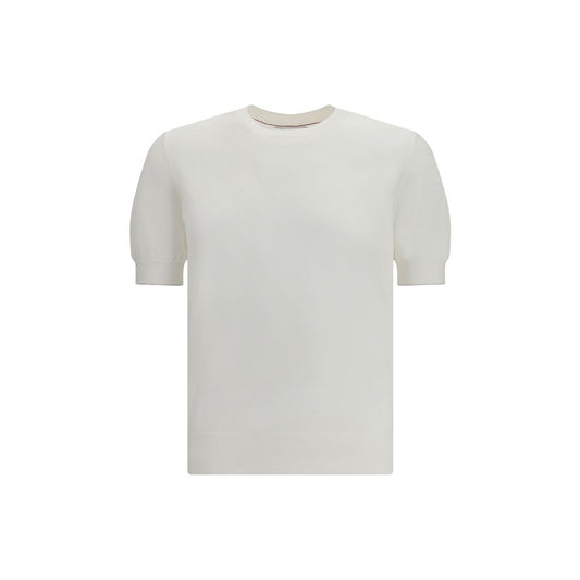 Brunello Cucinelli White Cotton T-Shirt for Men