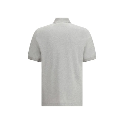 Brunello Cucinelli grijs katoenen poloshirt