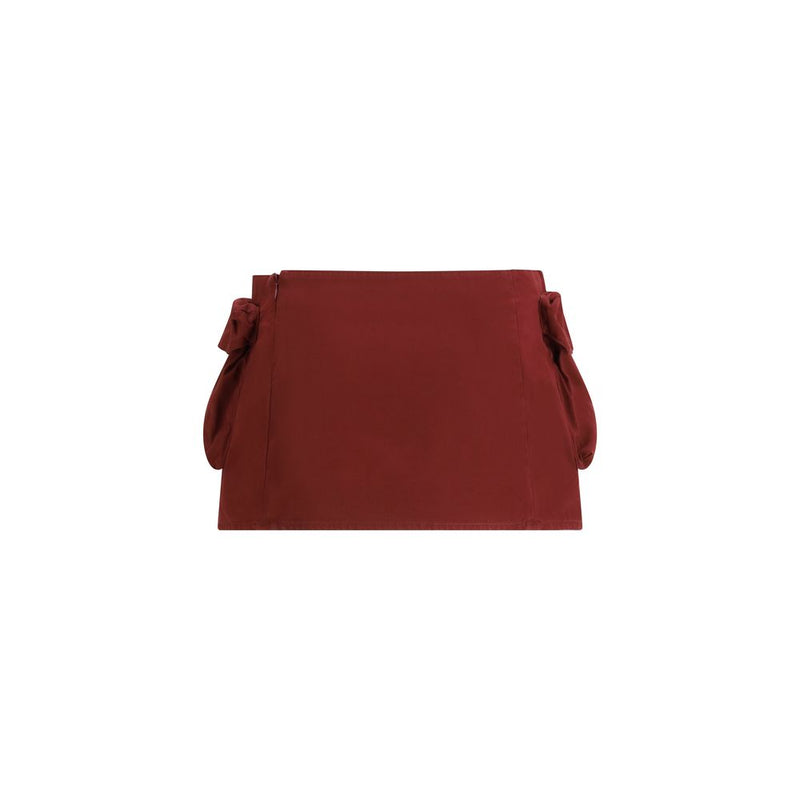 Miu Miu Bordeaux Cotton Mini Skirt - Stylish & Versatile
