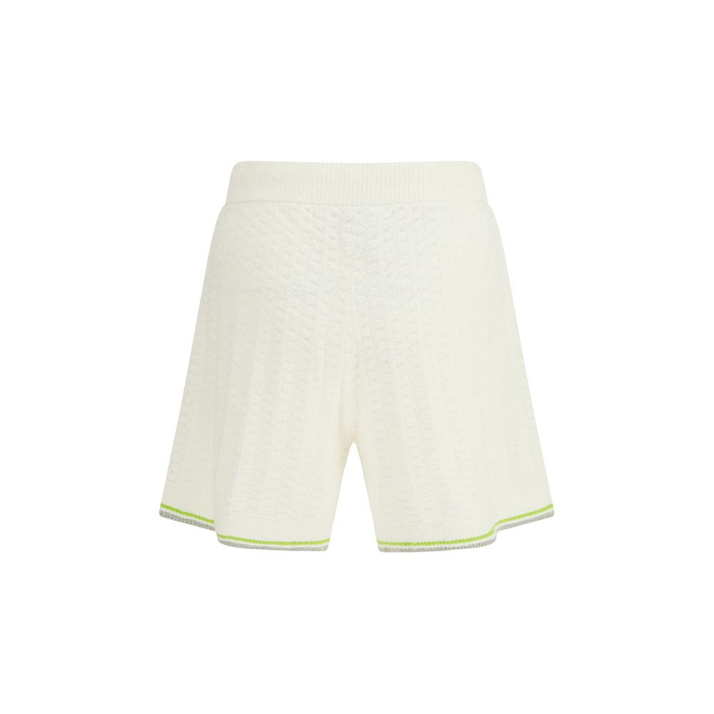 Casablanca White Cotton Bermuda Shorts - Elegant & Comfortable