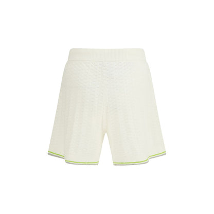 Casablanca witte katoenen Bermuda shorts
