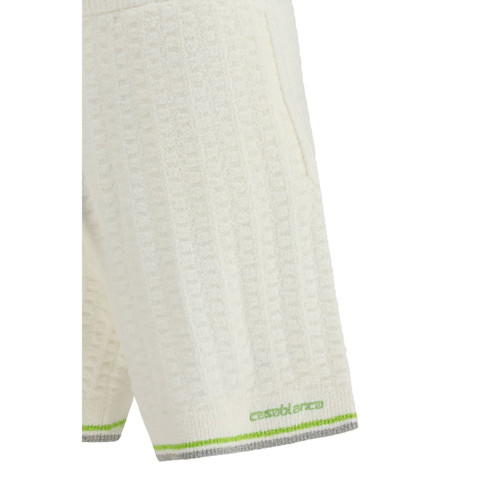 Casablanca White Cotton Bermuda Shorts - Elegant & Comfortable