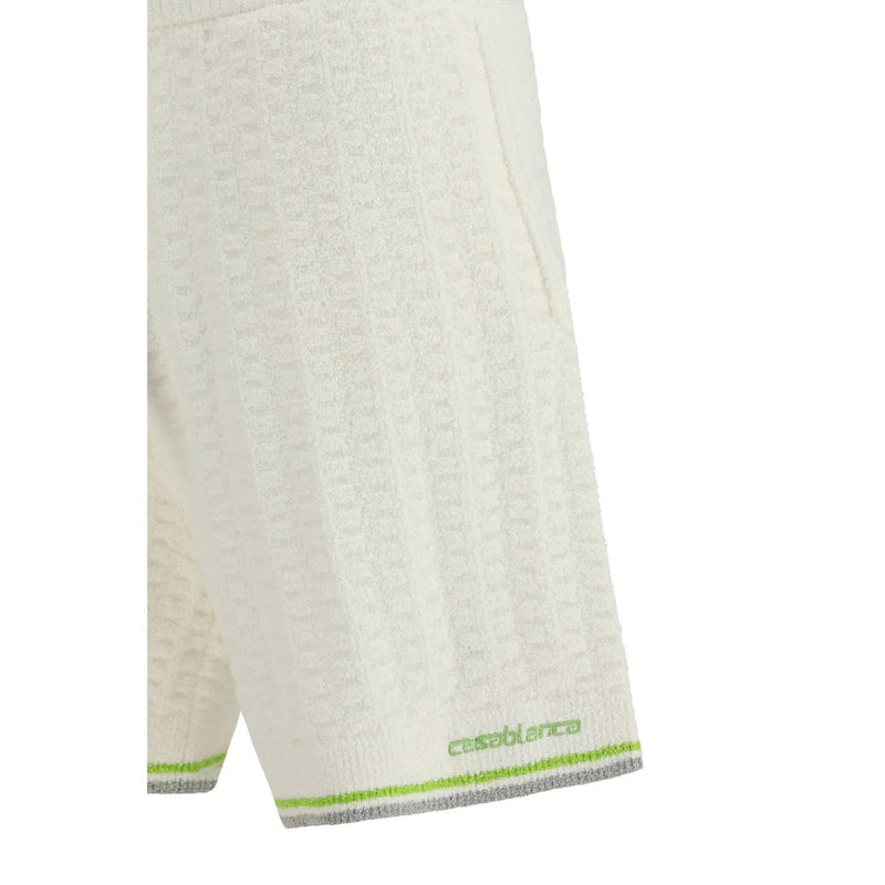 Casablanca witte katoenen Bermuda shorts