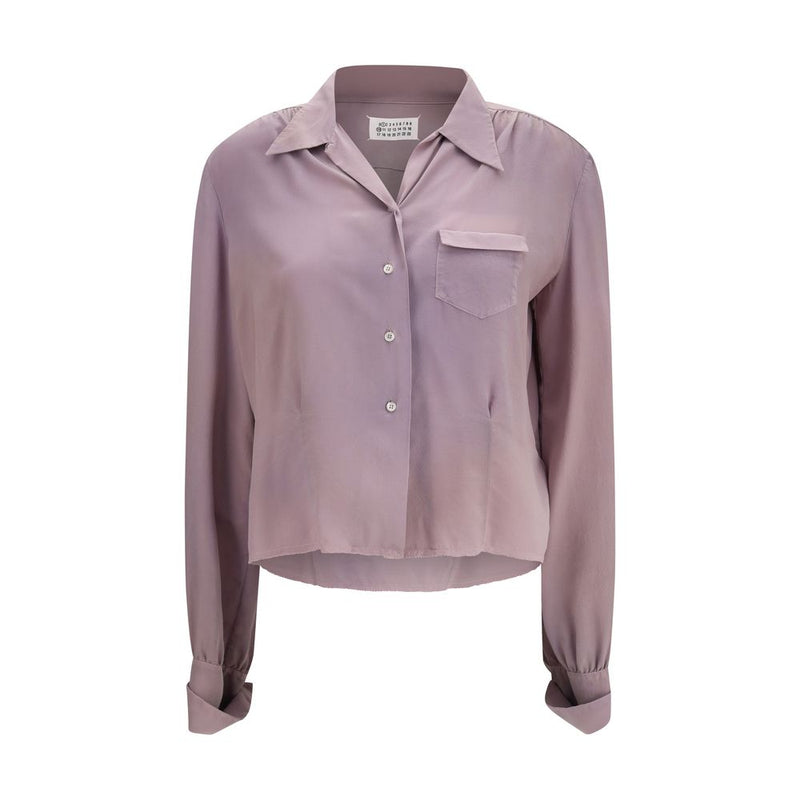 Maison Margiela Purple Silk Dress Shirt for Women - Elegant & Versatile