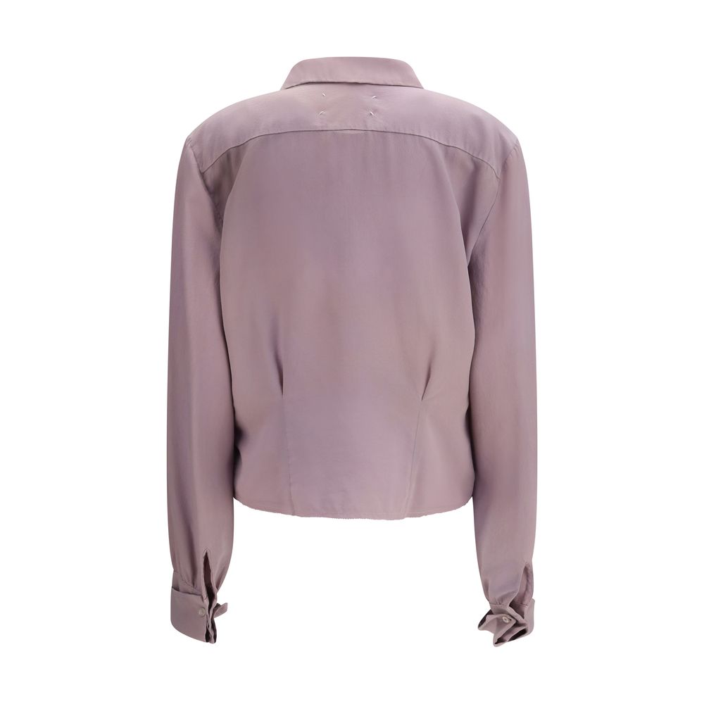 Maison Margiela Purple Silk Dress Shirt for Women - Elegant & Versatile