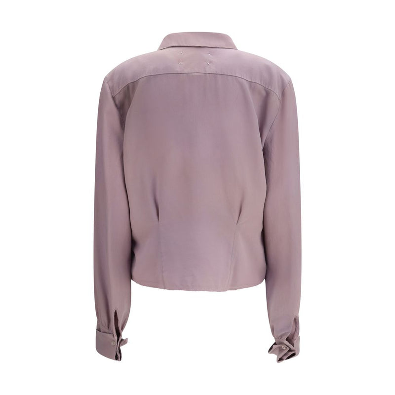 Maison Margiela Purple Silk Dress Shirt for Women - Elegant & Versatile