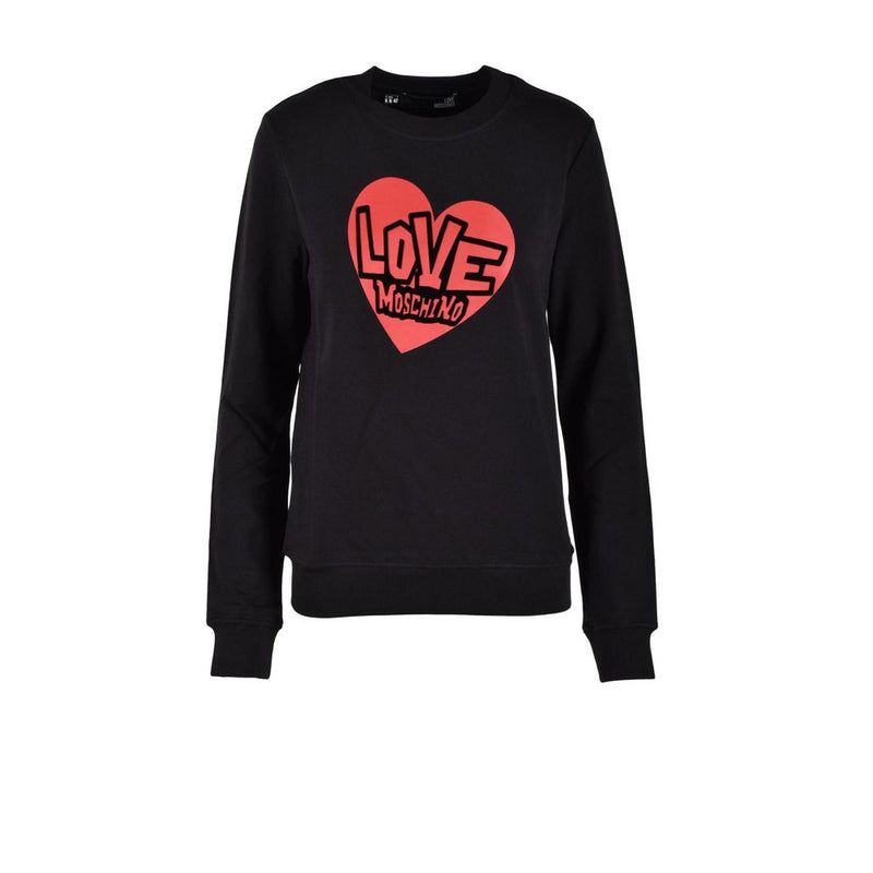Love Moschino Black Cotton Sweatshirt - Model LOVFELDAAF1ST0709221/01