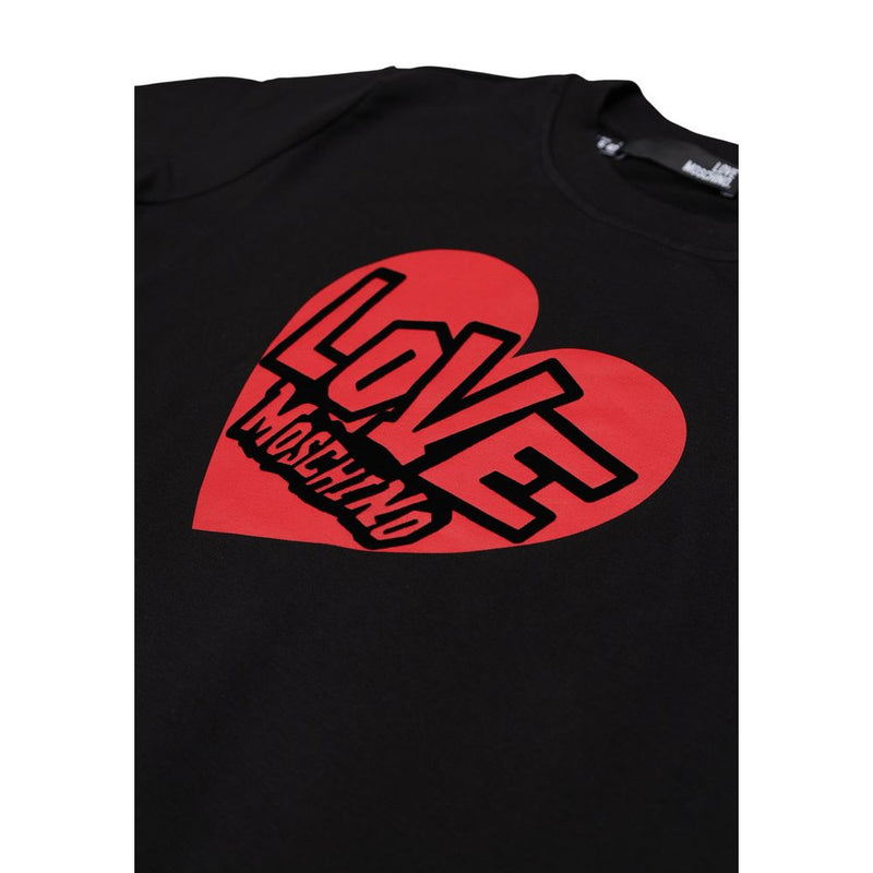 Love Moschino Black Cotton Sweatshirt - Model LOVFELDAAF1ST0709221/01