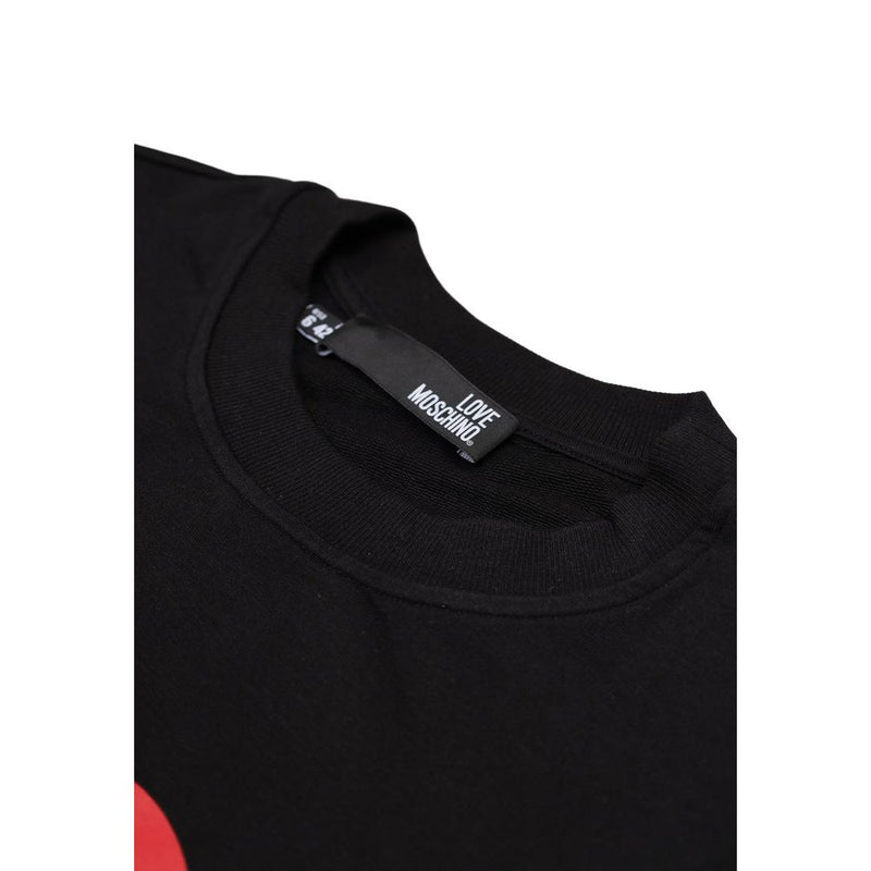 Love Moschino Black Cotton Sweatshirt - Model LOVFELDAAF1ST0709221/01