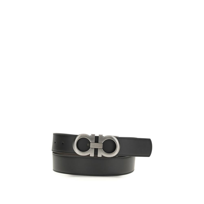 Ceinture Ferragamo Bos Taurus en cuir de veau noir