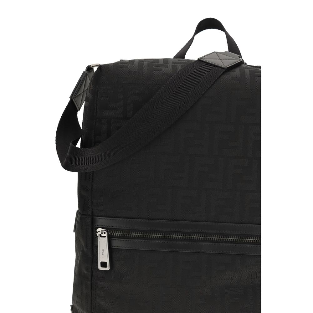 Fendi Zwarte Nylon Rugzak