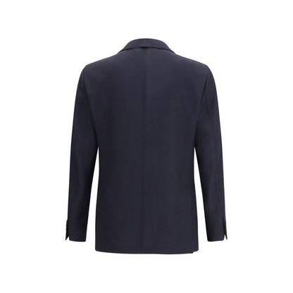 Blazer en laine polaire bleu Lardini