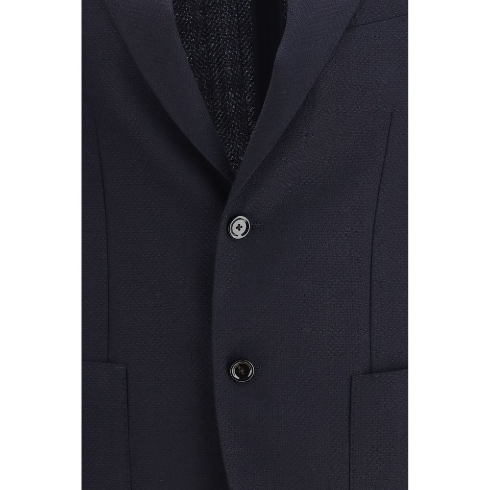 Lardini Blue Fleece Wool Blazer - Roma Model
