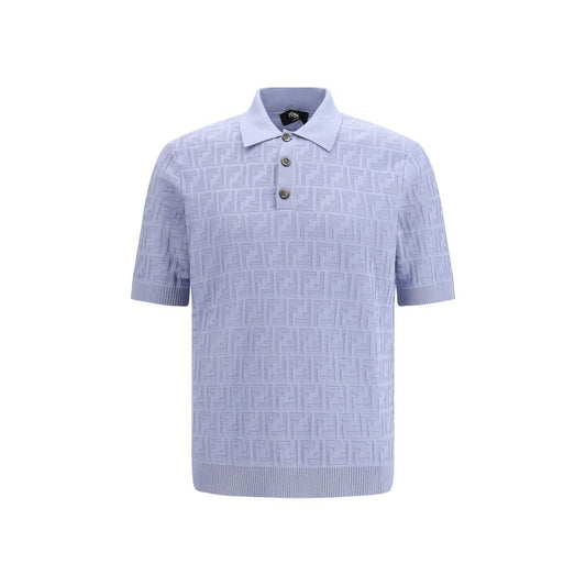 Fendi Blauw Katoenen Poloshirt