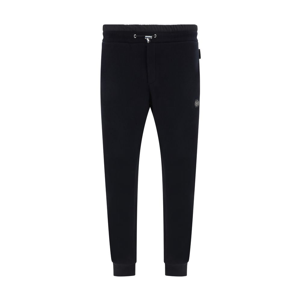 Philipp Plein Black Cotton Joggers - Stylish Workout Pants