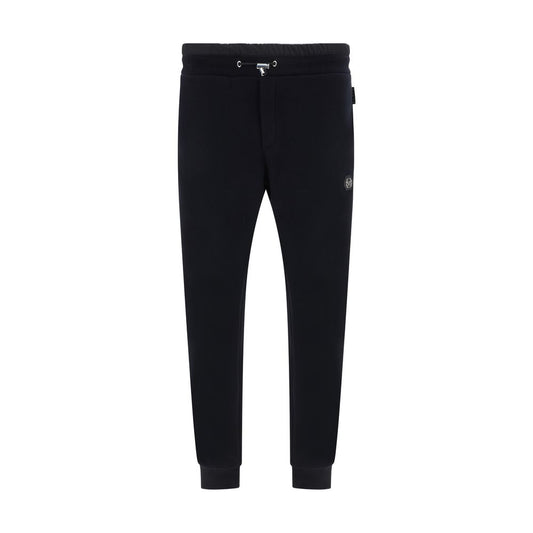 Philipp Plein Black Cotton Joggers - Stylish Workout Pants