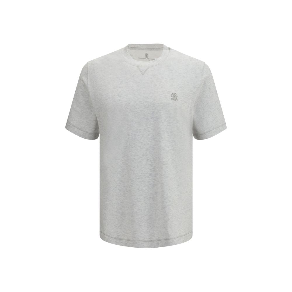 Brunello Cucinelli Gray Cotton T-Shirt for Men