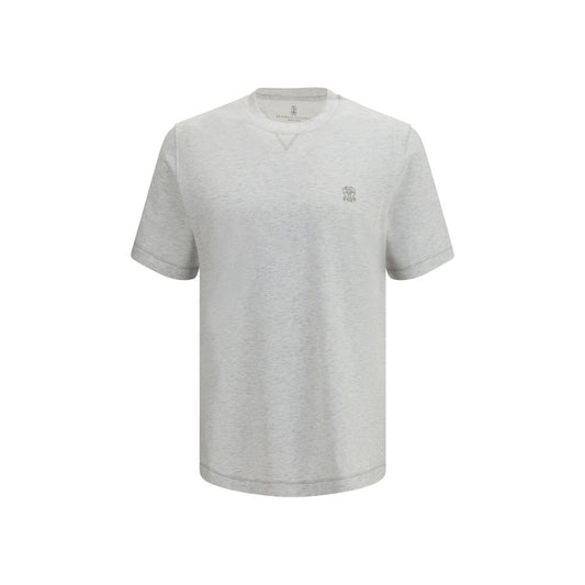 Brunello Cucinelli Gray Cotton T-Shirt for Men