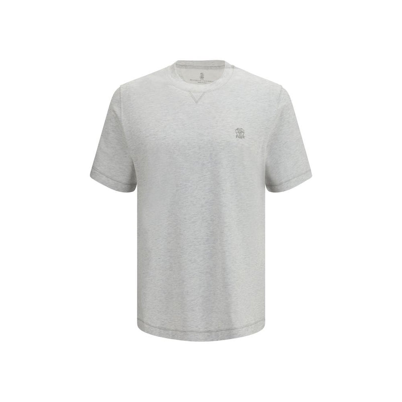 Brunello Cucinelli Grijs Katoenen T-shirt