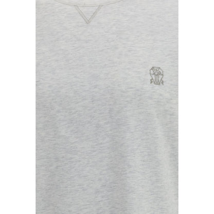 Brunello Cucinelli Grijs Katoenen T-shirt