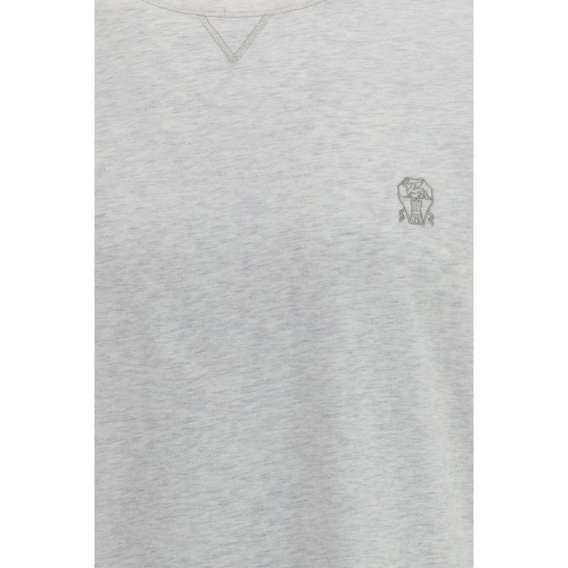 Brunello Cucinelli Grijs Katoenen T-shirt