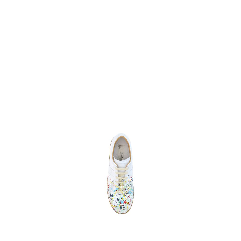 Maison Margiela White Leather Sneakers for Men - Stylish & Durable