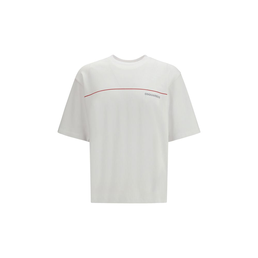 Dsquared² T-Shirt en Coton Blanc Oversize pour Homme