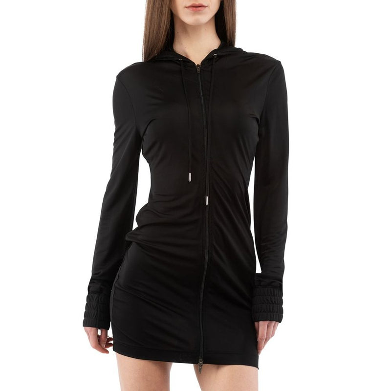 Moschino Black Viscose Dress for Elegant Evenings