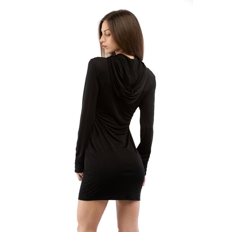 Moschino Black Viscose Dress for Elegant Evenings