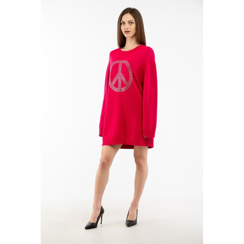 Moschino Fuchsia Wool Casual Dress - Stylish Comfort for Women