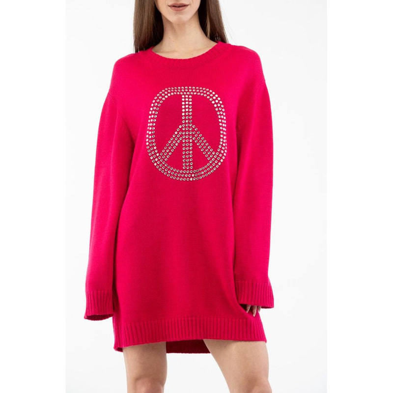 Moschino Fuchsia Wool Casual Dress - Stylish Comfort for Women