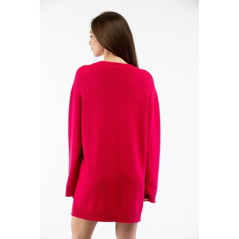 Moschino Fuchsia Wool Casual Dress - Stylish Comfort for Women