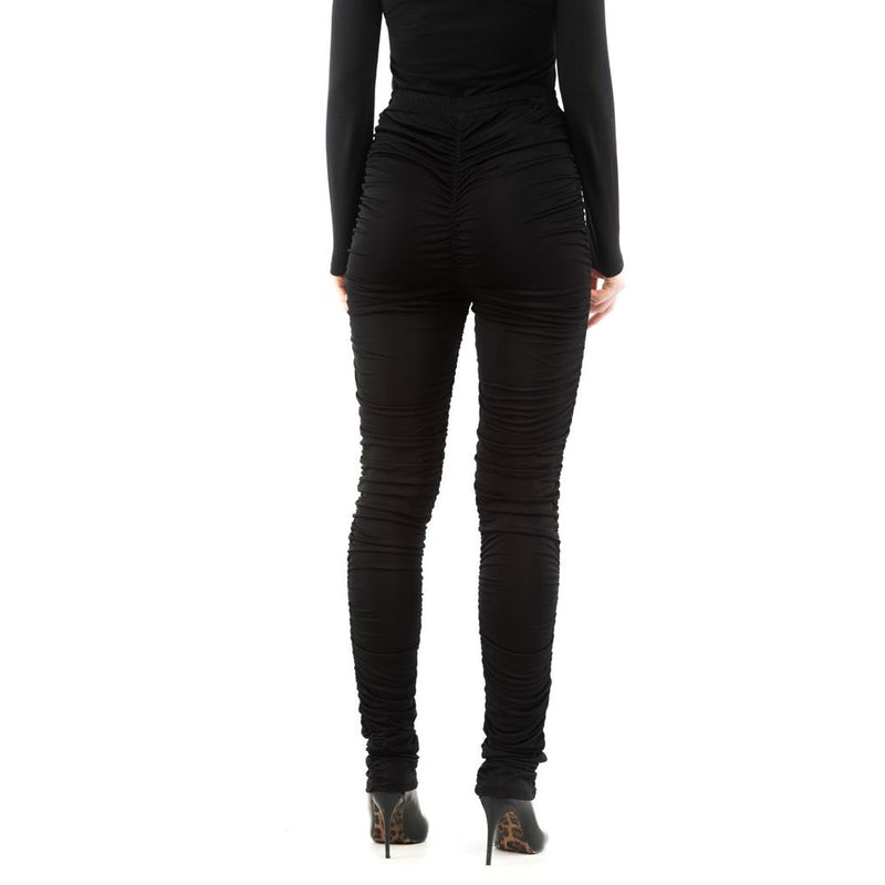 Moschino Black Viscose Casual Pants for Women - Stylish & Comfortable