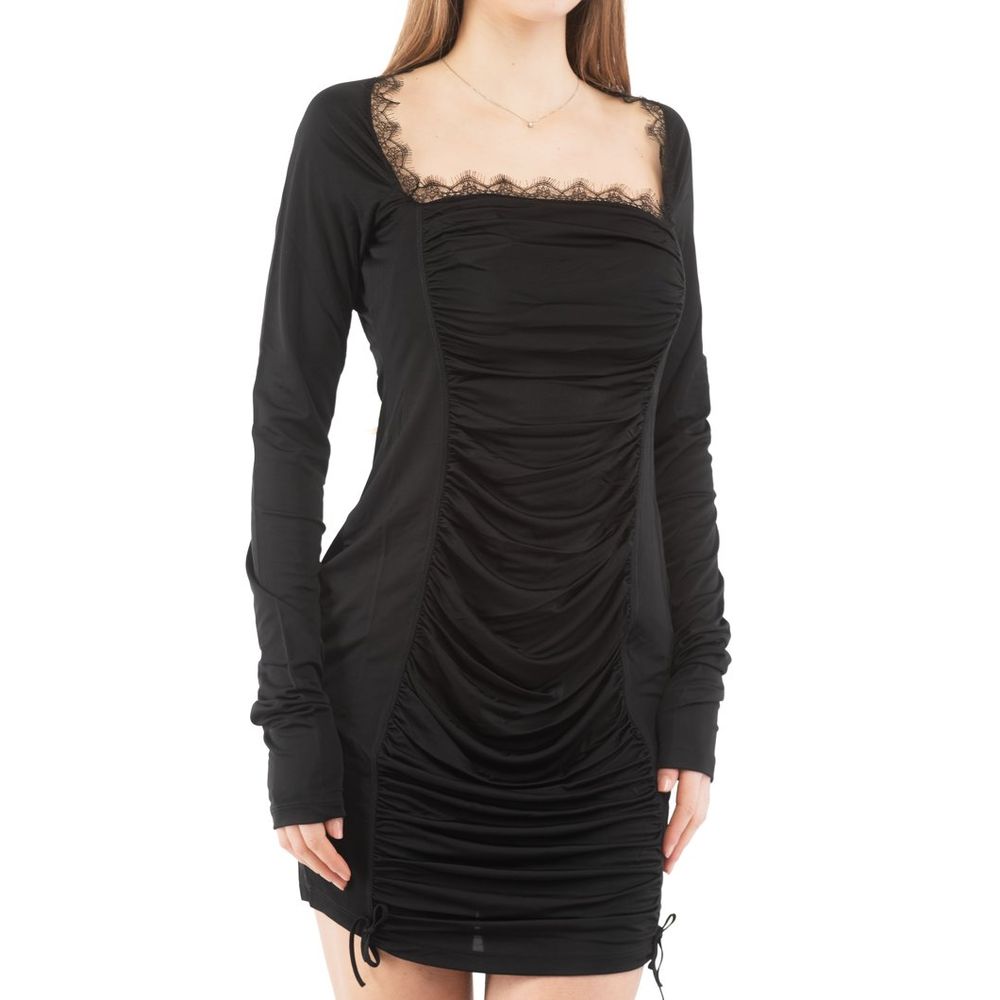 Moschino Black Viscose Cocktail Dress - Chic & Elegant