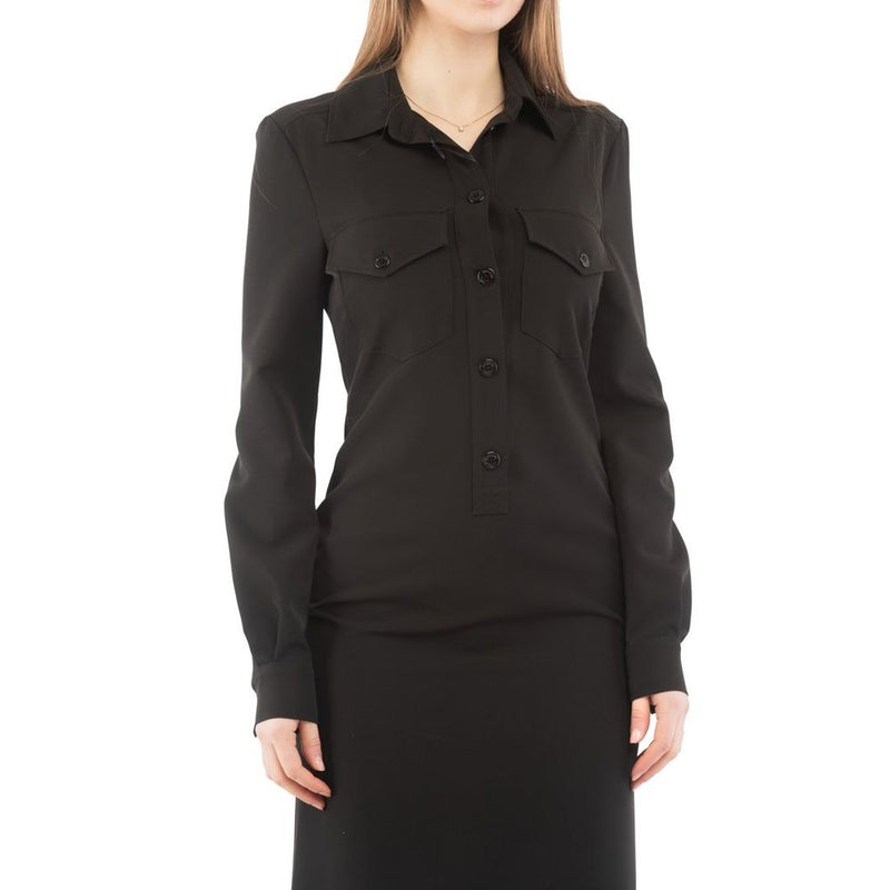 Moschino Black Casual Midi Dress with Long Sleeves for Women
