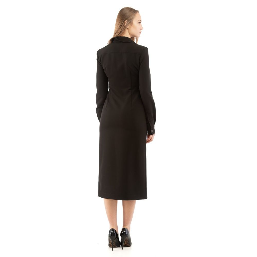 Moschino Black Casual Midi Dress with Long Sleeves for Women