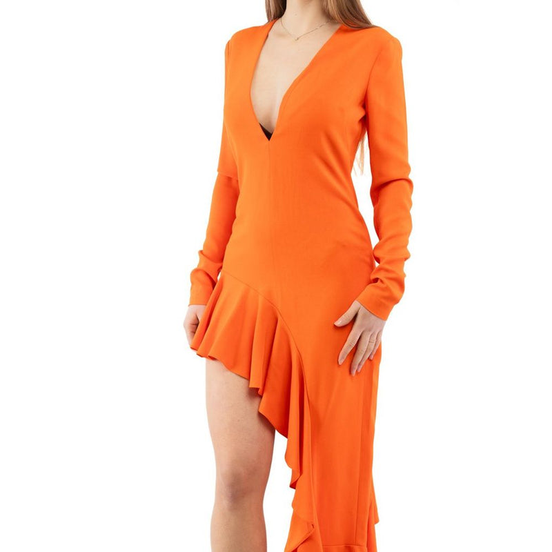 Moschino Orange Marabou Casual Dress - Élégance Audacieuse