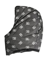 Dolce & Gabbana Chapeau Capello Enveloppant la Tête Entière Imprimé Logo Noir